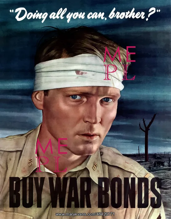 : Digitally restored war propaganda poster : Digitally restored war propaganda poster