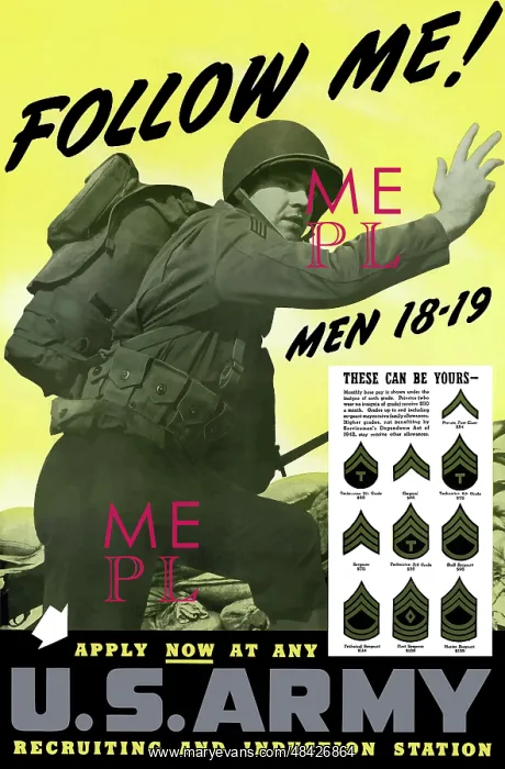 : Digitally restored war propaganda poster : Digitally restored war propaganda poster