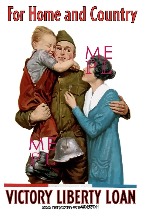: Digitally restored war propaganda poster : Digitally restored war propaganda poster