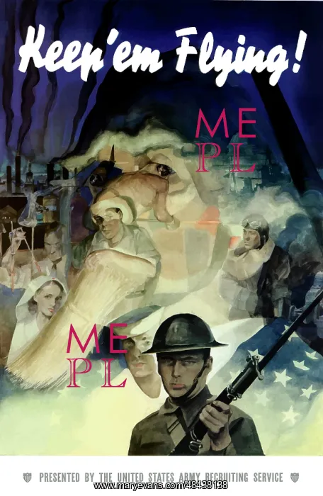 : Digitally restored war propaganda poster : Digitally restored war propaganda poster