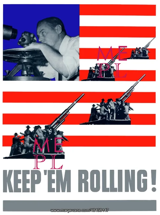 : Digitally restored war propaganda poster : Digitally restored war propaganda poster