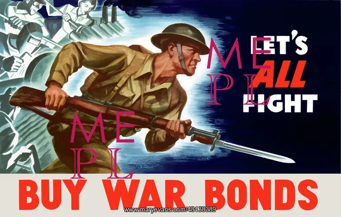 : Digitally restored war propaganda poster : Digitally restored war propaganda poster