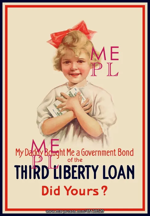 : Digitally restored war propaganda poster : Digitally restored war propaganda poster