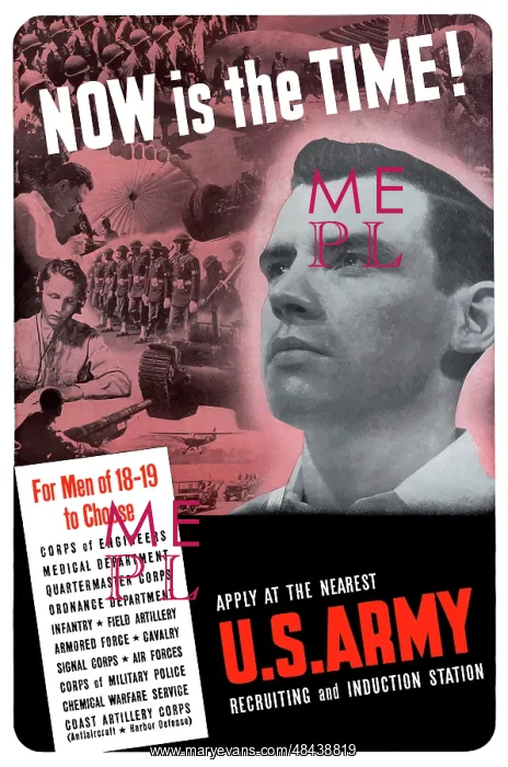 : Digitally restored war propaganda poster : Digitally restored war propaganda poster