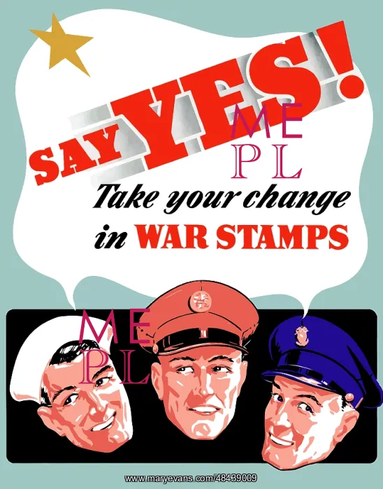 : Digitally restored war propaganda poster : Digitally restored war propaganda poster