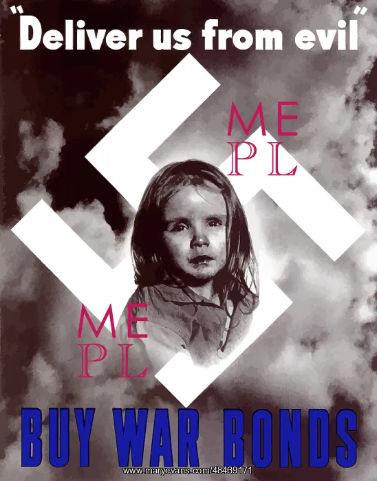 : Digitally restored war propaganda poster : Digitally restored war propaganda poster