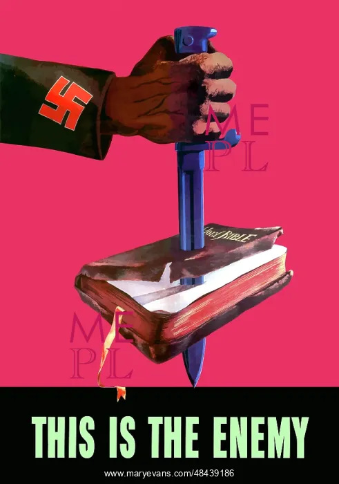 : Digitally restored war propaganda poster : Digitally restored war propaganda poster