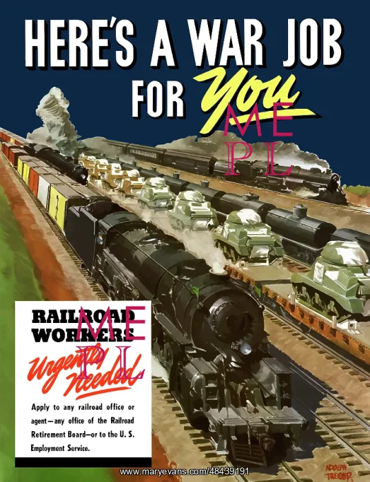 : Digitally restored war propaganda poster : Digitally restored war propaganda poster