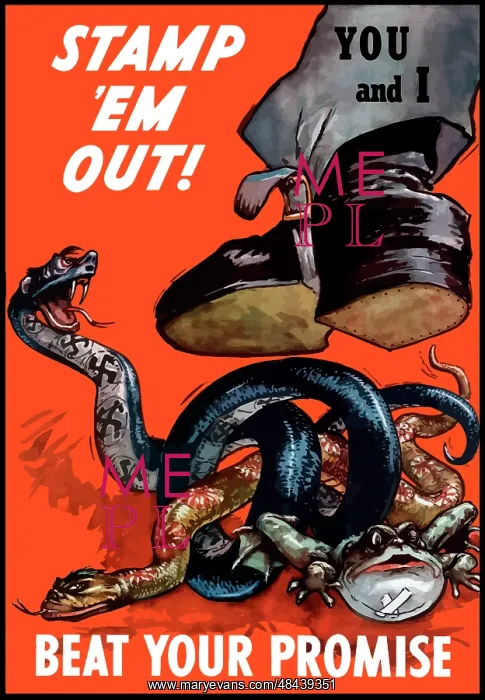 : Digitally restored war propaganda poster : Digitally restored war propaganda poster