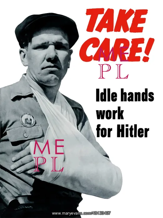 : Digitally restored war propaganda poster : Digitally restored war propaganda poster