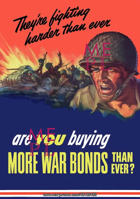 : Digitally restored war propaganda poster : Digitally restored war propaganda poster