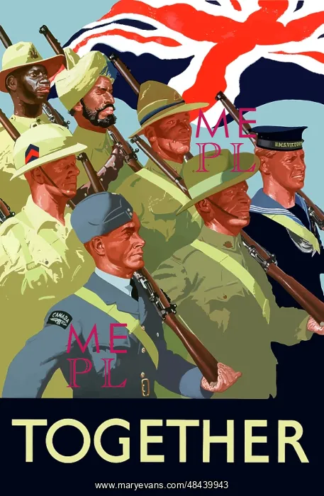 : Digitally restored war propaganda poster : Digitally restored war propaganda poster
