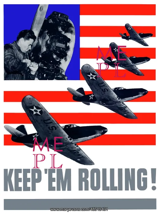 : Digitally restored war propaganda poster : Digitally restored war propaganda poster