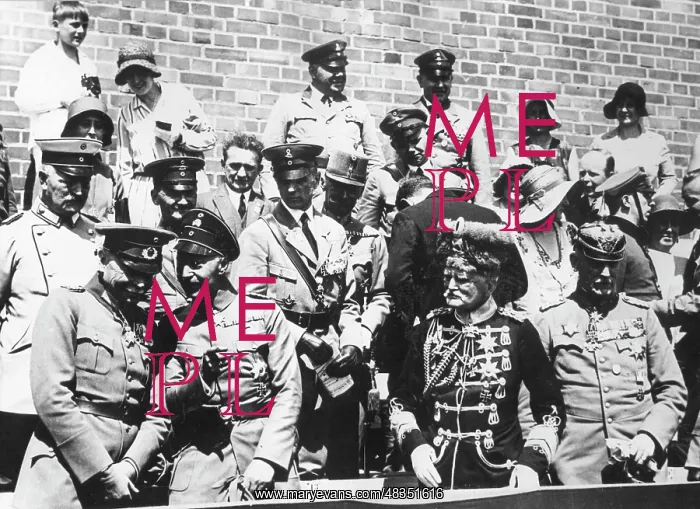 : Dignitaries box at a Stahlhelm roll call in Breslau, circa : Dignitaries box at a Stahlhelm roll call in Breslau, circa
