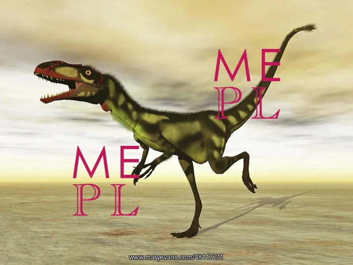 : Dilong dinosaur in the desert : Dilong dinosaur in the desert