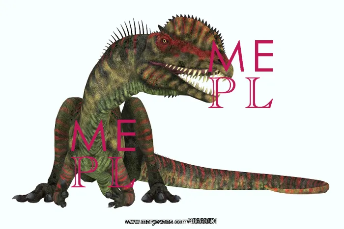: Dilophosaurus dinosaur sitting : Dilophosaurus dinosaur sitting