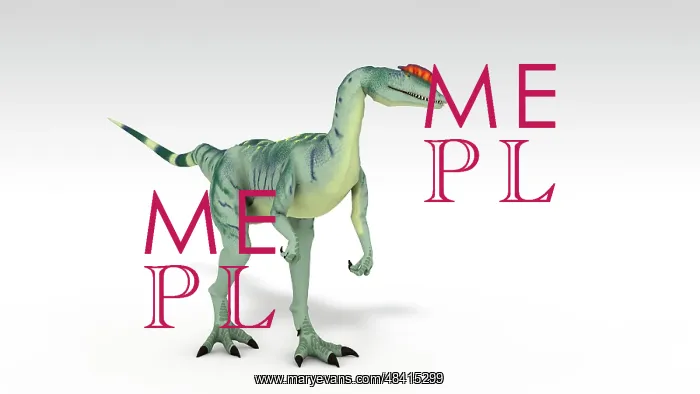  : Dilophosaurus dinosaur, white background