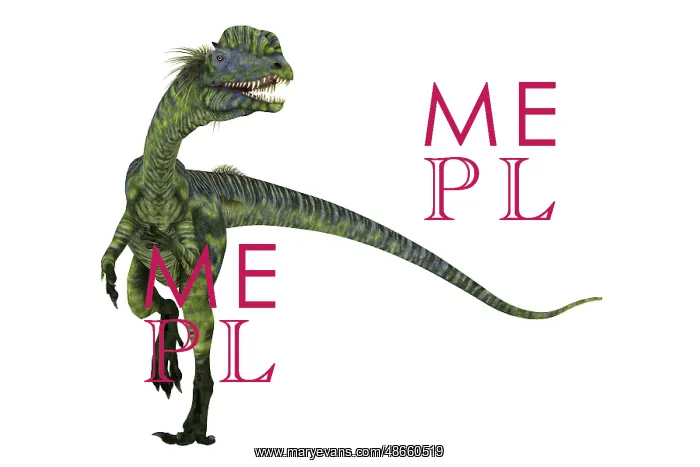 : Dilophosaurus feathered dinosaur on white background : Dilophosaurus feathered dinosaur on white background