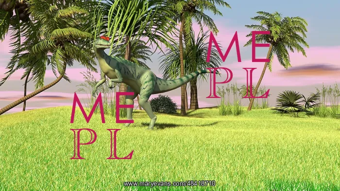 : Dilophosaurus hunting in a field for its next meal : Dilophosaurus hunting in a field for its next meal