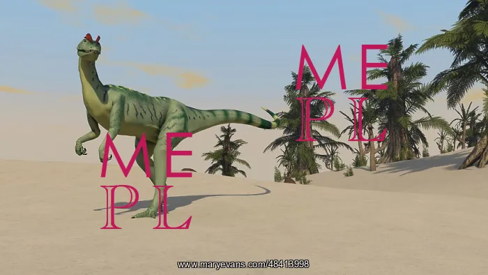 : Dilophosaurus hunting for its next meal : Dilophosaurus hunting for its next meal