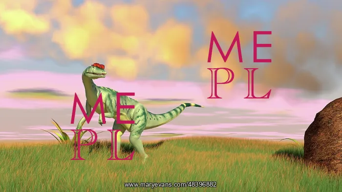: Dilophosaurus hunting in an open field : Dilophosaurus hunting in an open field