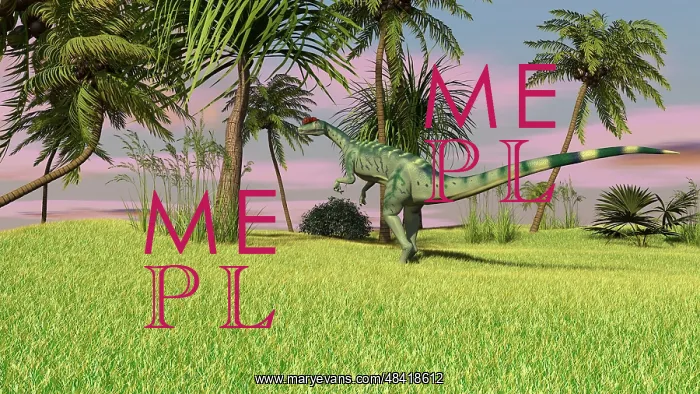 : Dilophosaurus hunting in an open field : Dilophosaurus hunting in an open field