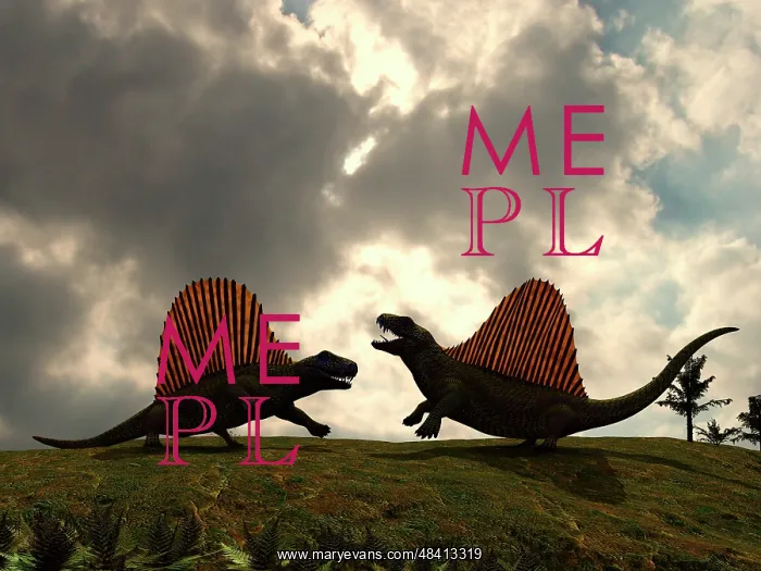 : Dimetrodon fight over territory : Dimetrodon fight over territory