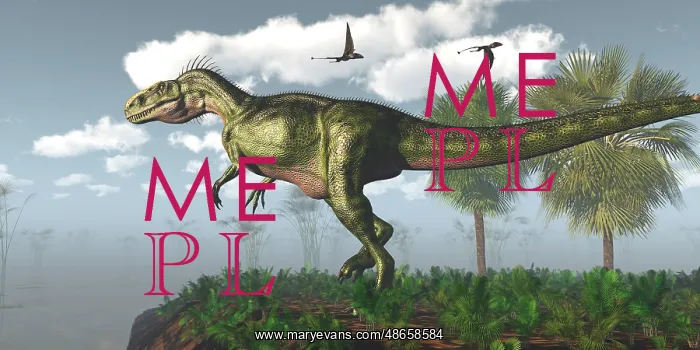 : Dimorphodon pterosaurs fly over a Monolophosaurus : Dimorphodon pterosaurs fly over a Monolophosaurus