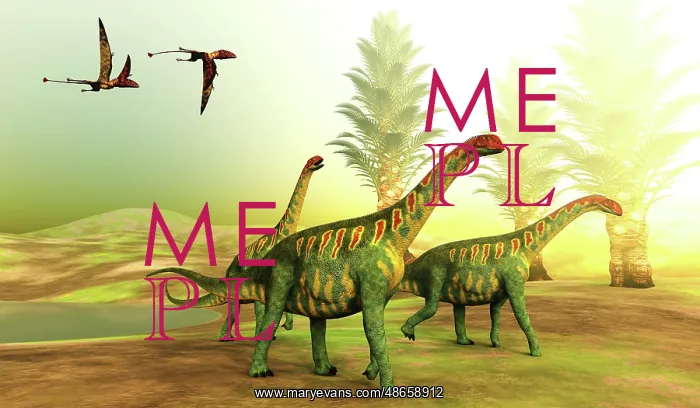 : Dimorphodon pterosaurs follow a herd of Jobaria : Dimorphodon pterosaurs follow a herd of Jobaria