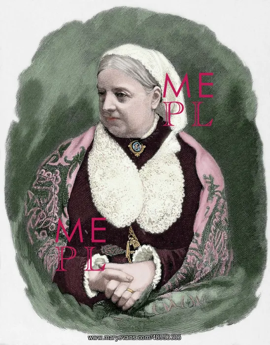 : Dinah Craik (1826-1887). Engraving. Colored : Dinah Craik (1826-1887). Engraving. Colored