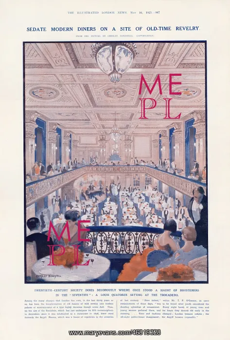 : Diners at the Trocadero, 1925 : Diners at the Trocadero, 1925
