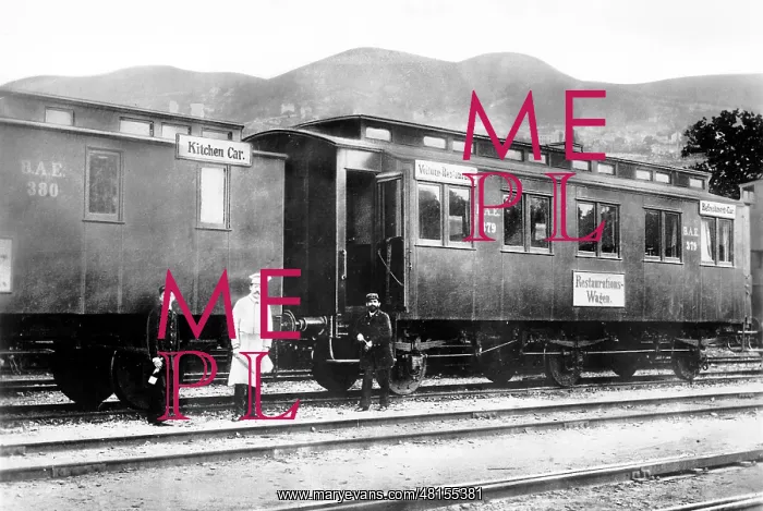 : Dining car, 1880 : Dining car, 1880