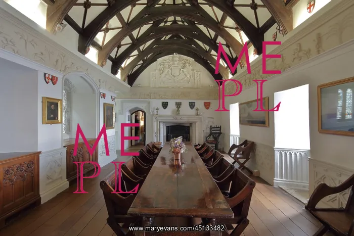 : Dining Hall, Castle, St Michael's Mount, Cornwall, England : Dining Hall, Castle, St Michael's Mount, Cornwall, England