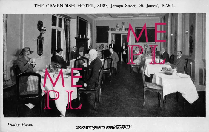  : The dining room of the Cavendish Hotel
