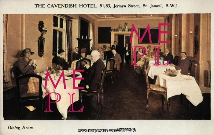  : The dining room of the Cavendish Hotel