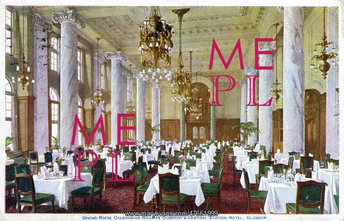 : Dining Room, Central Station Hotel, Glasgow, Scotland : Dining Room, Central Station Hotel, Glasgow, Scotland