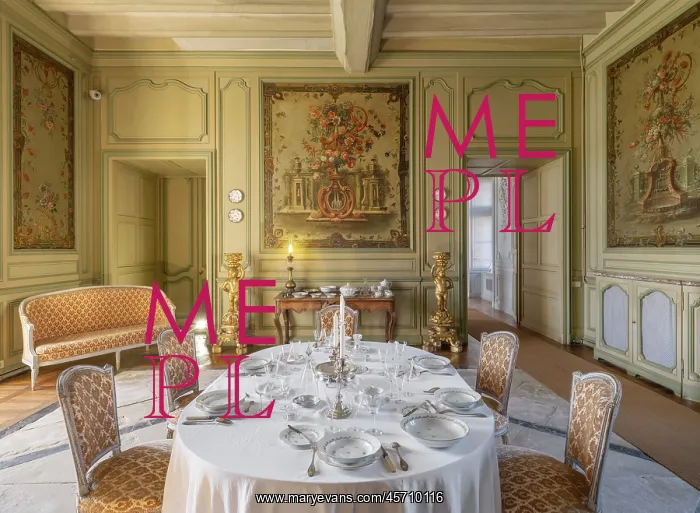: Dining Room, Chateau du Plessis-Bourre, Ecuille : Dining Room, Chateau du Plessis-Bourre, Ecuille