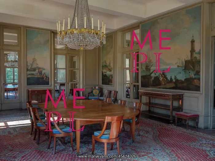 : Dining room, Chateau de la Chaize, Odenas, Rhone, France : Dining room, Chateau de la Chaize, Odenas, Rhone, France