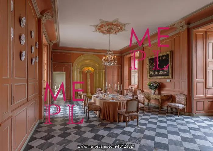 : Dining room, Chateau de Villandry, Loire Valley, France : Dining room, Chateau de Villandry, Loire Valley, France