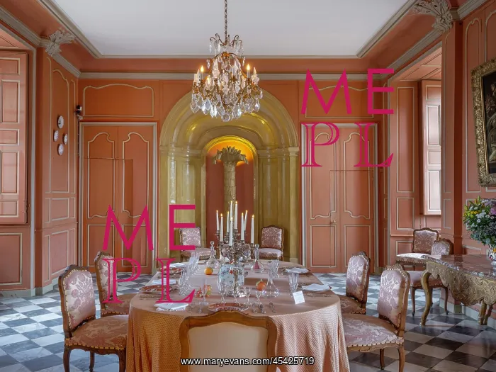 : Dining room, Chateau de Villandry, Loire Valley, France : Dining room, Chateau de Villandry, Loire Valley, France