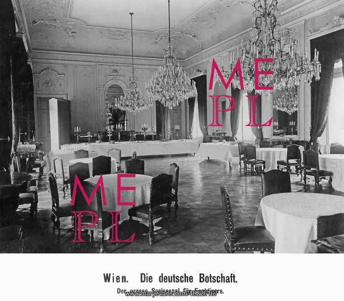  : Dining room of the German Embassy in Vienna, 1906