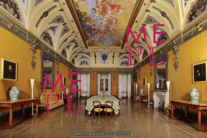 : Dining Room, Villa di Poggio a Caiano, Tuscany, Italy : Dining Room, Villa di Poggio a Caiano, Tuscany, Italy