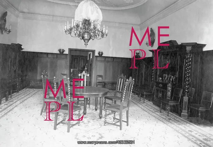 : Dining room of Villa Dische in Langfuhr, 1912 : Dining room of Villa Dische in Langfuhr, 1912