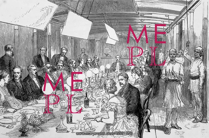 : The Dining Saloon, SS Sumatra, 1875 : The Dining Saloon, SS Sumatra, 1875