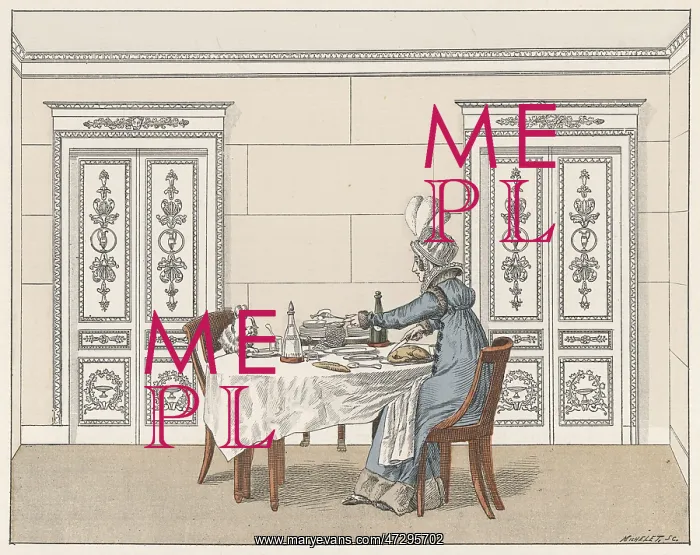 : DINNER WITH A DOG C1815 : DINNER WITH A DOG C1815