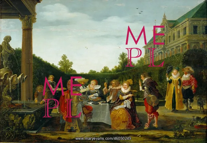 : Dinner in a garden : Dinner in a garden