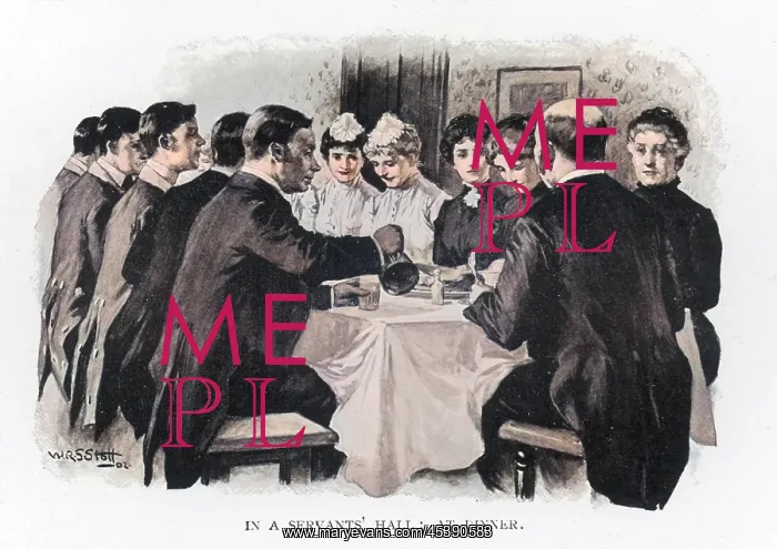 : DINNER, SERVANTS HALL : DINNER, SERVANTS HALL