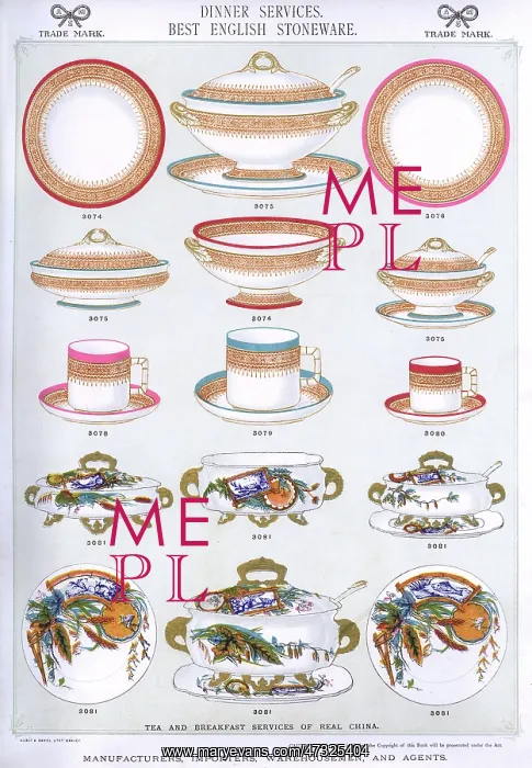 : Dinner Services, Best English Stoneware, Plate 14 : Dinner Services, Best English Stoneware, Plate 14