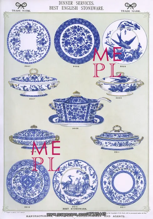: Dinner Services, Best English Stoneware, Plate 2 : Dinner Services, Best English Stoneware, Plate 2