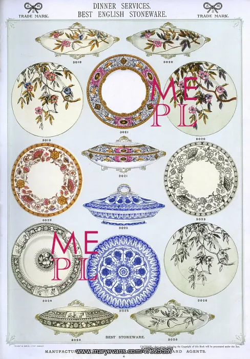: Dinner Services, Best English Stoneware, Plate 4 : Dinner Services, Best English Stoneware, Plate 4